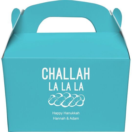 Challah La La La Gable Favor Boxes